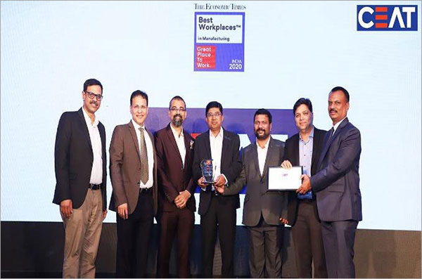 CEAT ranked amongst top 30 GPTW manufacturing companies in India for third consecutive year